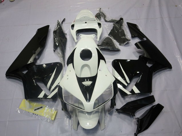 2005-2006 Black and White Honda CBR600RR Fairings for Sale