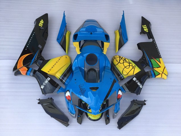 2005-2006 Blue Shark & Yellow Honda CBR600RR Fairings for Sale