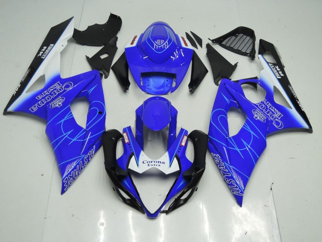 2005-2006 Blue and White Corona Suzuki GSXR 1000 Fairings for Sale