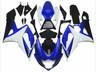 2005-2006 Gloss Blue and White with red Suzuki GSXR 1000 Fairings for Sale