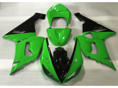 2005-2006 Gloss Green & Black Kawasaki ZX6R Fairings for Sale