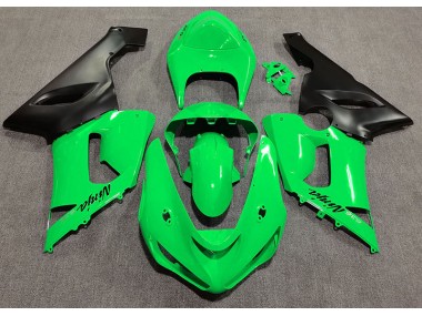 2005-2006 Gloss Green Kawasaki ZX6R Fairings for Sale