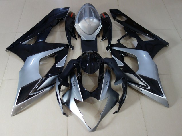 2005-2006 Gloss Silver and Black Suzuki GSXR 1000 Fairings for Sale