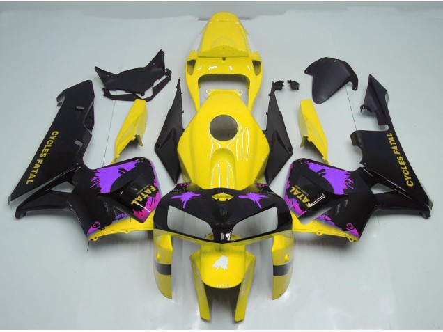 2005-2006 Gloss Yellow & Purple Splatter Honda CBR600RR Fairings for Sale