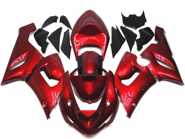 2005-2006 Maroon Red Kawasaki ZX6R Fairings for Sale