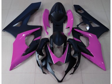 2005-2006 Matte Black & Pink Suzuki GSXR 1000 Fairings for Sale