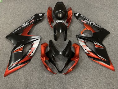 2005-2006 Matte Black and Orange Suzuki GSXR 1000 Fairings for Sale