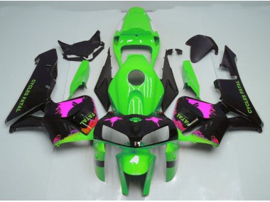 2005-2006 Pink Splatter on Green Honda CBR600RR Fairings for Sale