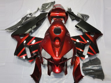 2005-2006 Red & Gloss Black Design Honda CBR600RR Fairings for Sale