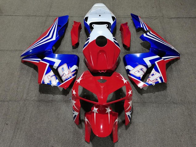 2005-2006 Red White and Blue 69 Honda CBR600RR Fairings for Sale