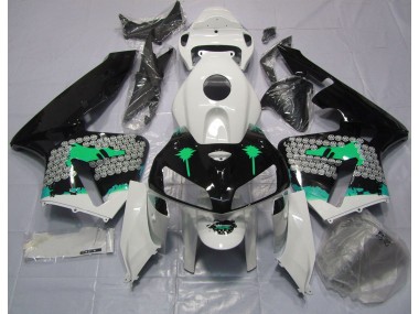 2005-2006 Turquoise Splatter on Gloss Black Honda CBR600RR Fairings for Sale