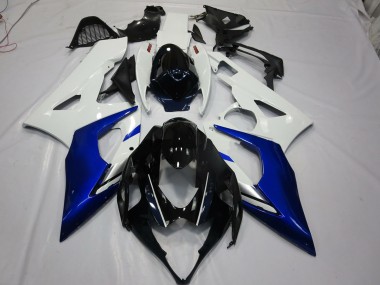 2005-2006 White and Blue Suzuki GSXR 1000 Fairings for Sale