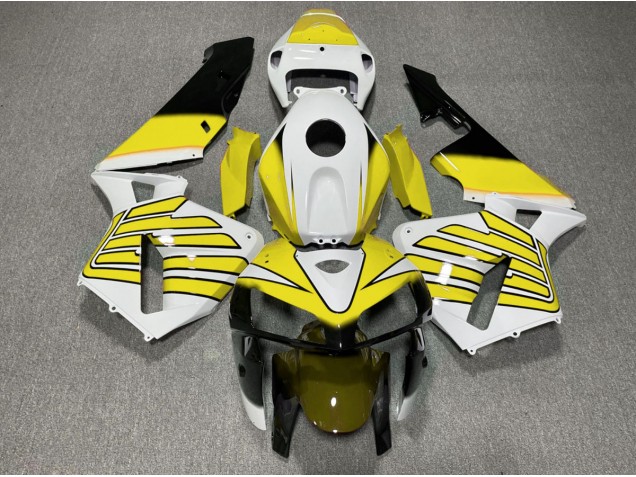 2005-2006 Yellow and White Wings Honda CBR600RR Fairings for Sale