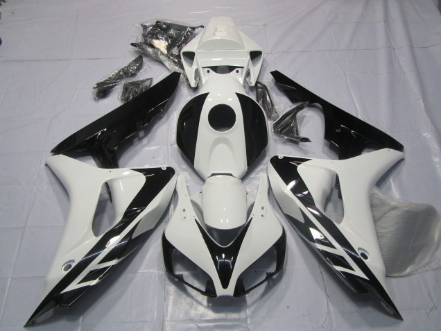 2006-2007 Black and White OEM Style No Decals Honda CBR1000RR Fairings for Sale