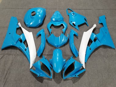 2006-2007 Blue and White with Pearl Yamaha R6 Fairings for Sale