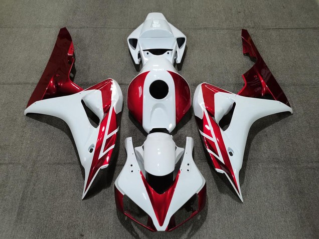 2006-2007 Candy Red and White Honda CBR1000RR Fairings for Sale