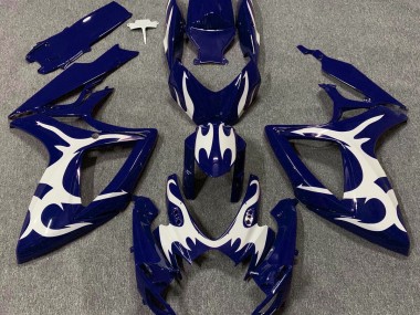 2006-2007 Dark Blue & White Design Suzuki GSXR 600-750 Fairings for Sale