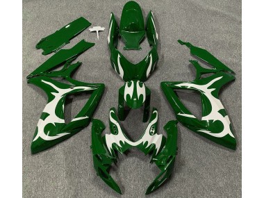 2006-2007 Dark Green & White Suzuki GSXR 600-750 Fairings for Sale