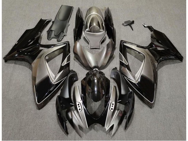 2006-2007 Dark Silver and Black Suzuki GSXR 600-750 Fairings for Sale