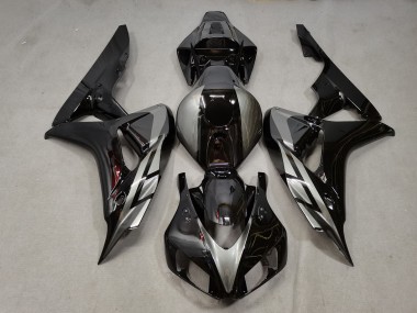 2006-2007 Gloss Black w grey Honda CBR1000RR Fairings for Sale