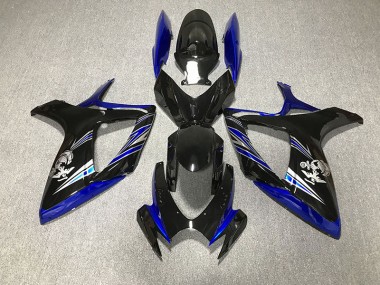 2006-2007 Gloss Blue and Black Design Suzuki GSXR 600-750 Fairings for Sale