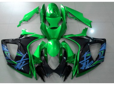 2006-2007 Gloss Green & Black Suzuki GSXR 600-750 Fairings for Sale