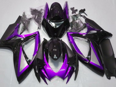 2006-2007 Gloss Purple and Black Suzuki GSXR 600-750 Fairings for Sale