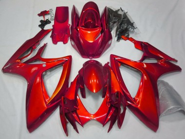 2006-2007 Gloss Red Plain Suzuki GSXR 600-750 Fairings for Sale