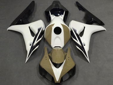 2006-2007 Gloss White Tan Black Honda CBR1000RR Fairings for Sale