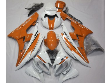 2006-2007 Gloss White and Orange Yamaha R6 Fairings for Sale