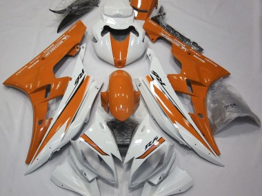 2006-2007 Gloss White and Orange Yamaha R6 Fairings for Sale