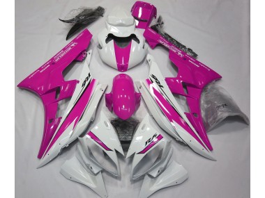 2006-2007 Gloss White and Pink Yamaha R6 Fairings for Sale