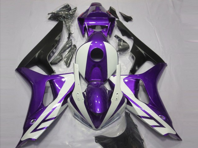 2006-2007 Gloss White and Purple Honda CBR1000RR Fairings for Sale