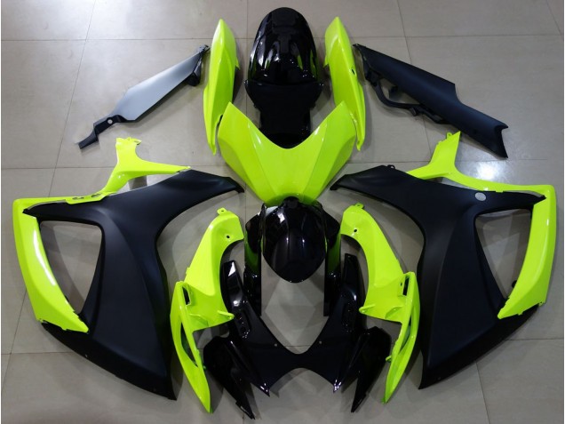 2006-2007 Gloss Yellow & Black Suzuki GSXR 600-750 Fairings for Sale