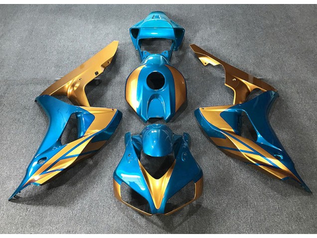 2006-2007 Light Blue & Gold Honda CBR1000RR Fairings for Sale