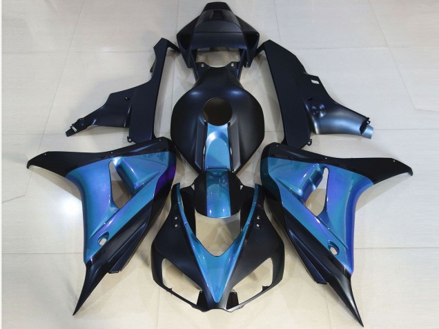 2006-2007 Matte Black & Light Blue Honda CBR1000RR Fairings for Sale