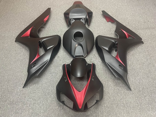 2006-2007 Matte Black and Red Honda CBR1000RR Fairings for Sale