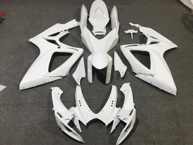 2006-2007 Matte White Suzuki GSXR 600-750 Fairings for Sale