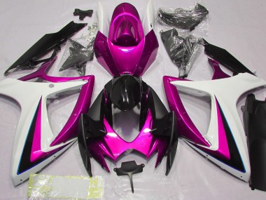 2006-2007 Pink & White Suzuki GSXR 600-750 Fairings for Sale