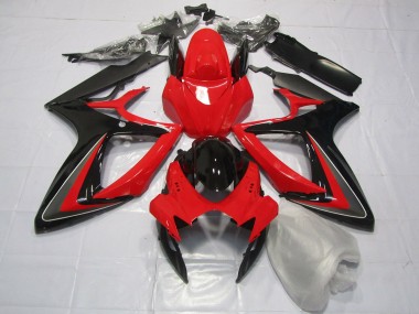 2006-2007 Red Black and Grey Suzuki GSXR 600-750 Fairings for Sale