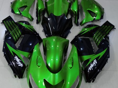 2006-2011 Gloss Green and Black Kawasaki ZX14R Fairings for Sale