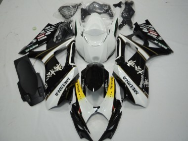 2007-2008 Black and White Suzuki GSXR 1000 Fairings for Sale