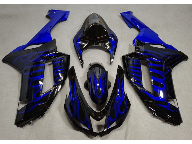 2007-2008 Blue Flame Kawasaki ZX6R Fairings for Sale