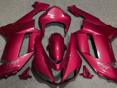 2007-2008 Candy Red Kawasaki ZX6R Fairings for Sale