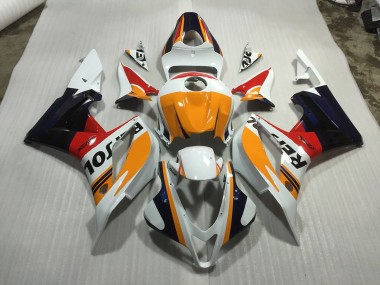 2007-2008 Custom White Repsol Honda CBR600RR Fairings for Sale