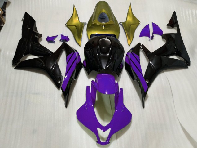 2007-2008 Gloss Black & Purple and Gold Accents Honda CBR600RR Fairings for Sale