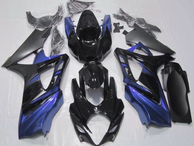 2007-2008 Gloss Black and Blue Suzuki GSXR 1000 Fairings for Sale