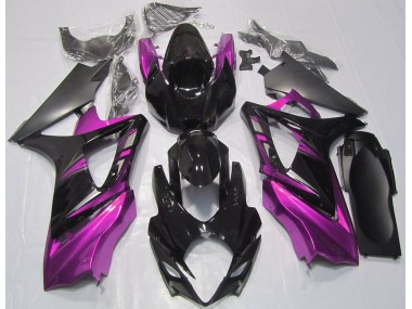 2007-2008 Gloss Black and Pink Suzuki GSXR 1000 Fairings for Sale