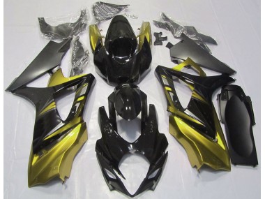 2007-2008 Gloss Black and Yellow Suzuki GSXR 1000 Fairings for Sale