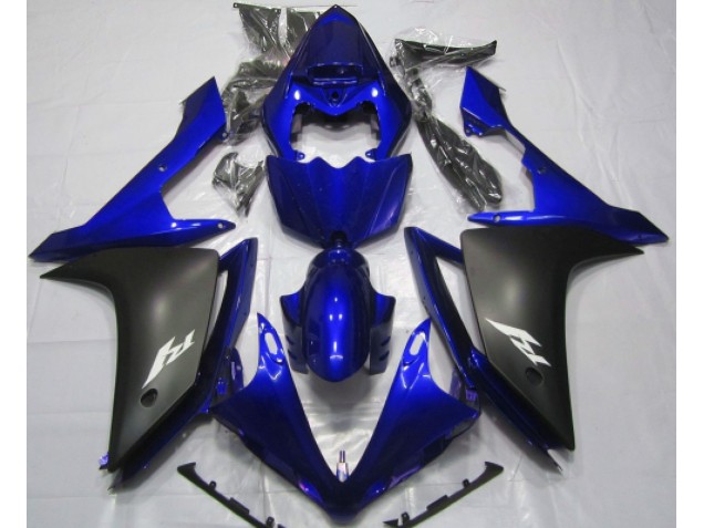 2007-2008 Gloss Blue and Black Yamaha R1 Fairings for Sale